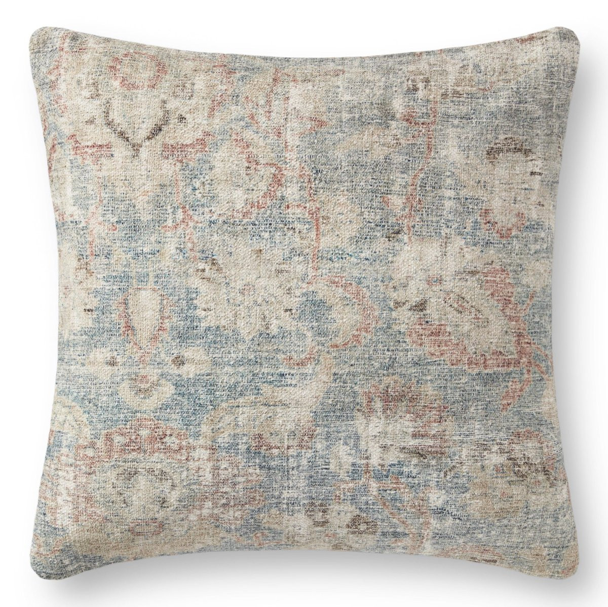 Pacifica Pillow PAL-0015 Sky/Natural Cotton | Rugs Direct
