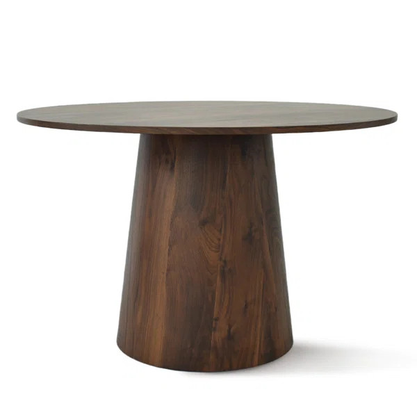 46" Black Round Pedestal Dining Table | Wayfair North America