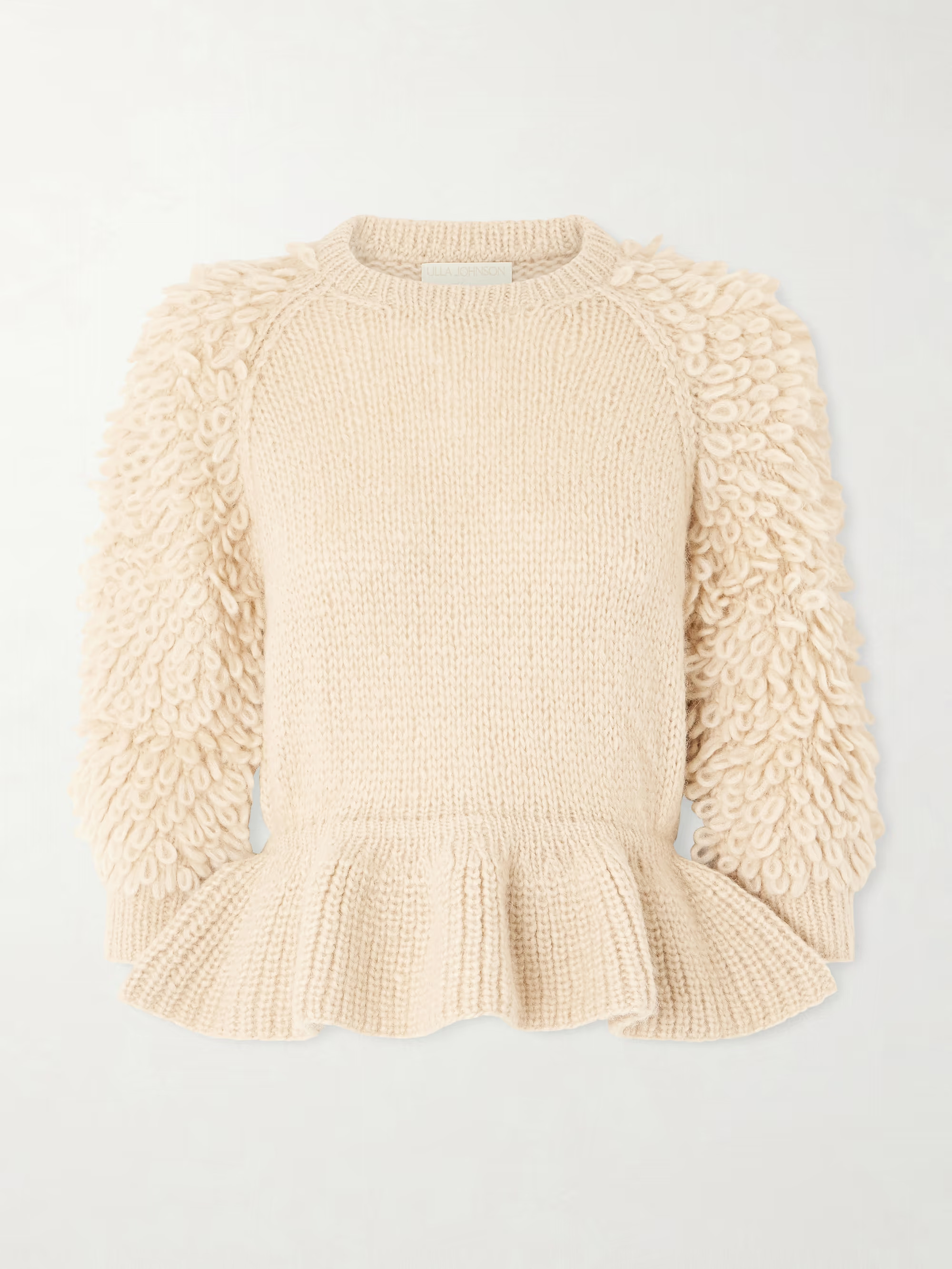 Selene ruffled alpaca-blend bouclé sweater | NET-A-PORTER (US)