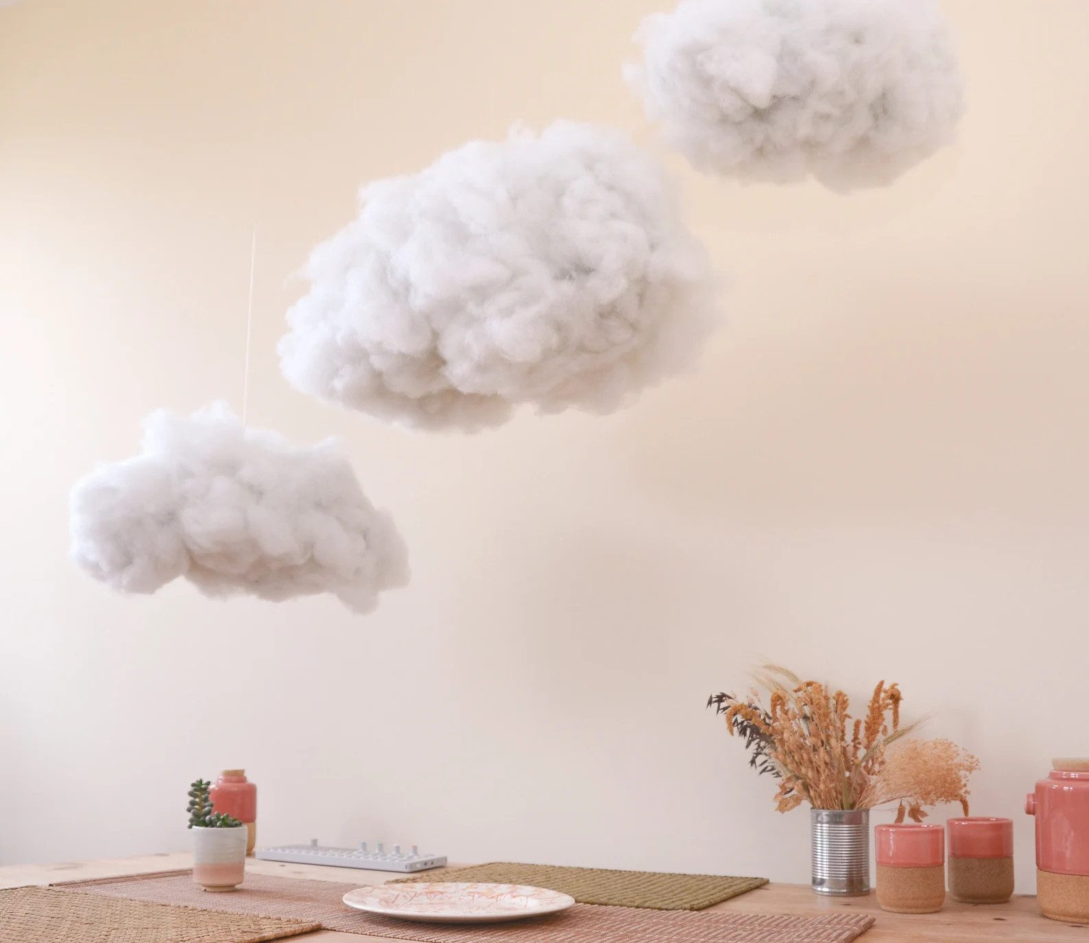 Artificial Cloud Hanging Ornament Kids Room Party Wedding Party Decor Supplies - Etsy | Etsy (US)