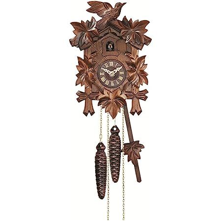 River City Clocks One Day Hand-Carved Cuckoo Clock with Five Maple Leaves & One Bird - 9 Inches T... | Amazon (US)