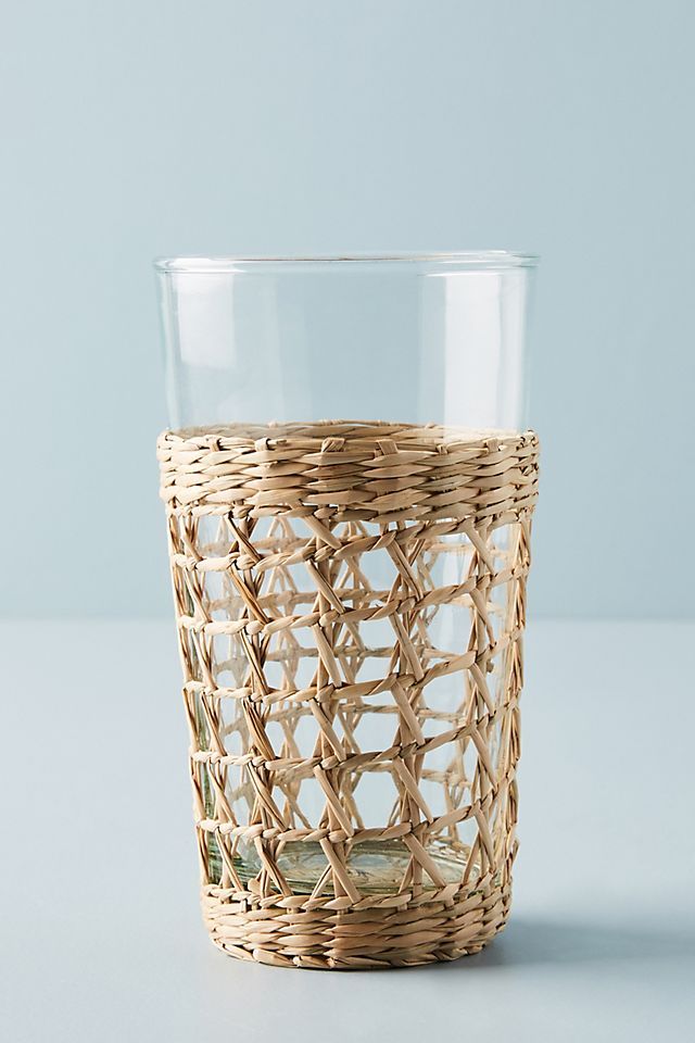 Seagrass-Wrapped Highball Glasses, Set of 4 | Anthropologie (US)