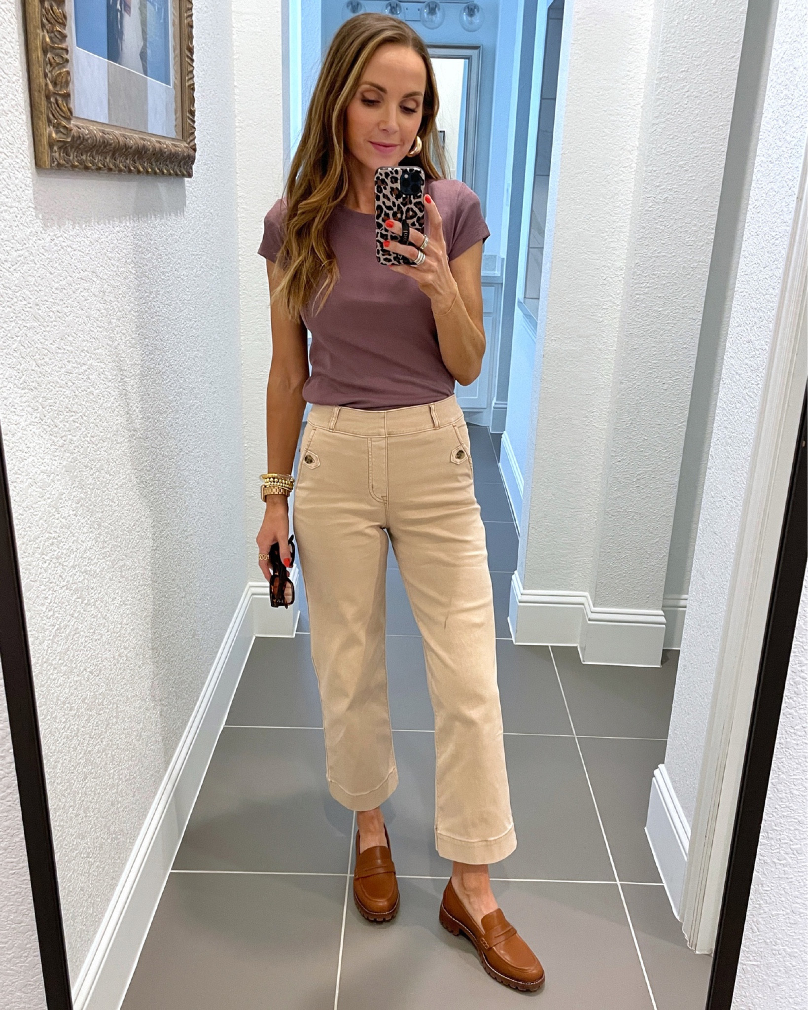 Wearing size XS in pants and tee. Loafers are TTS and super comfy 

#LTKSeasonal #LTKstyletip