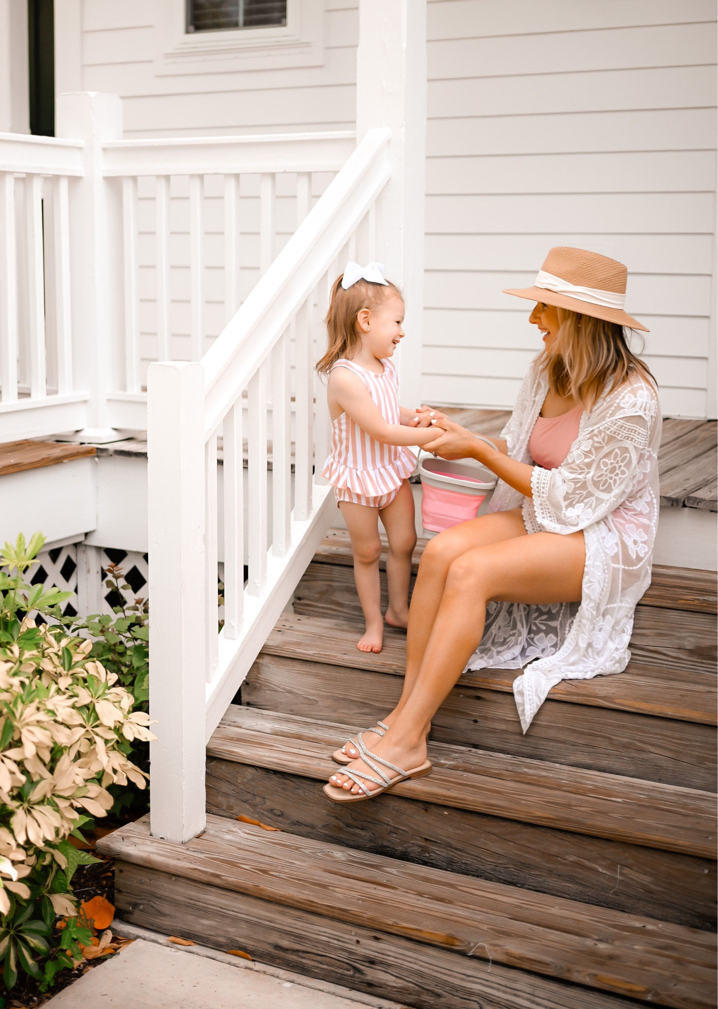 Mommy and me, matching swimsuits, coordinating swimsuits, swimsuits, pink swimsuits, women’s sandals, bows, women’s hat, travel outfits, travel swimsuits 

My daughter’s swimsuit is from Smith & Saylor (@smithandsaylor) use code WILLIAM to save! 

#mommyandme #swimsuits #matchingswimsuits #traveloutfits #familytravel 

#LTKtravel #LTKfamily #LTKkids