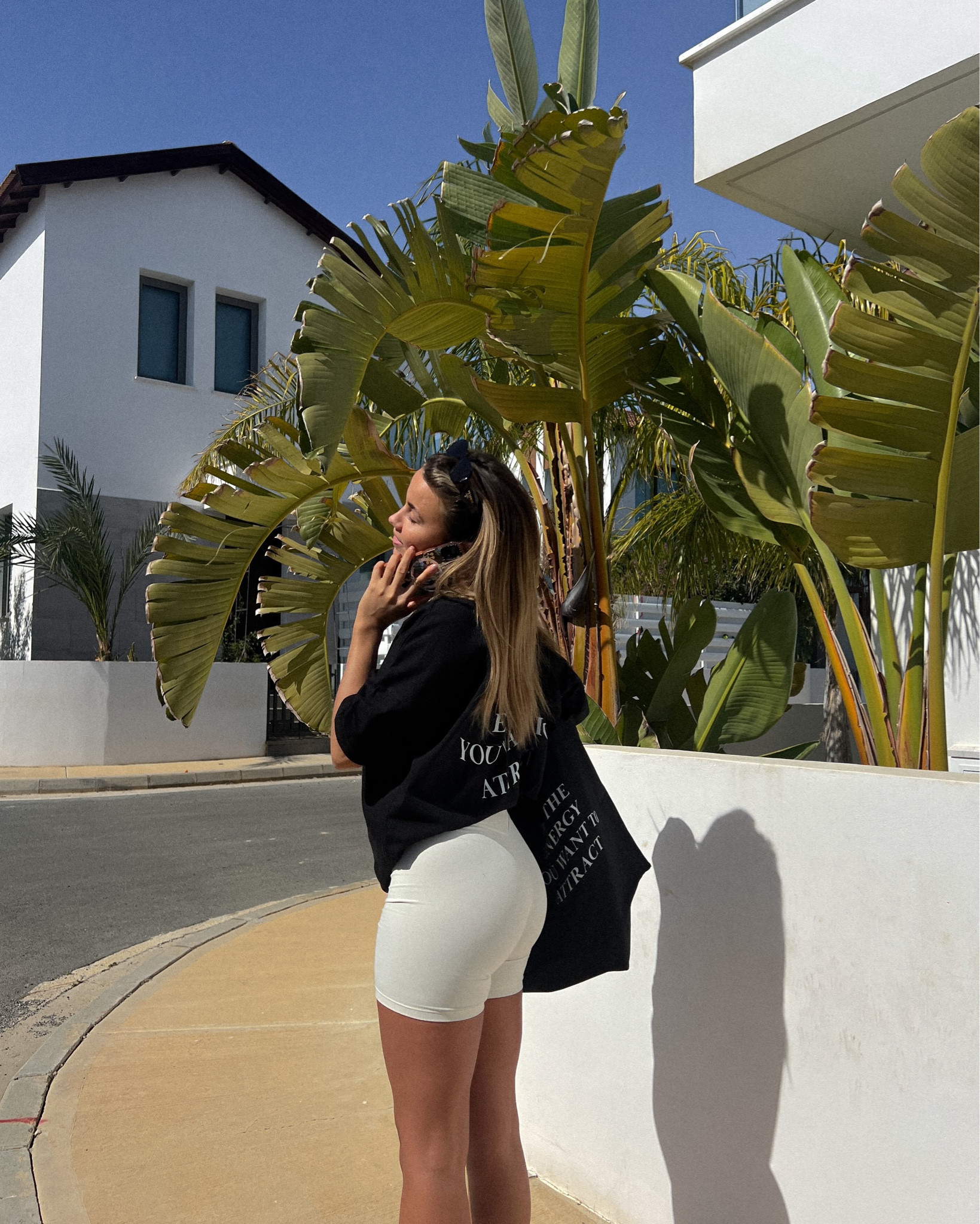 Cream cycle shorts with an oversized tee is my kind of sunshine vibe for spring and summer 🌿 

#LTKunder50 #LTKSeasonal #LTKtravel