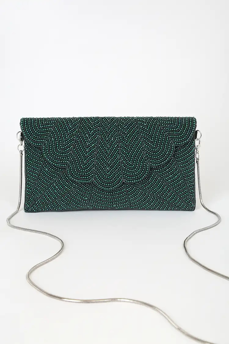 Junipero Emerald Green Beaded Clutch | Lulus (US)