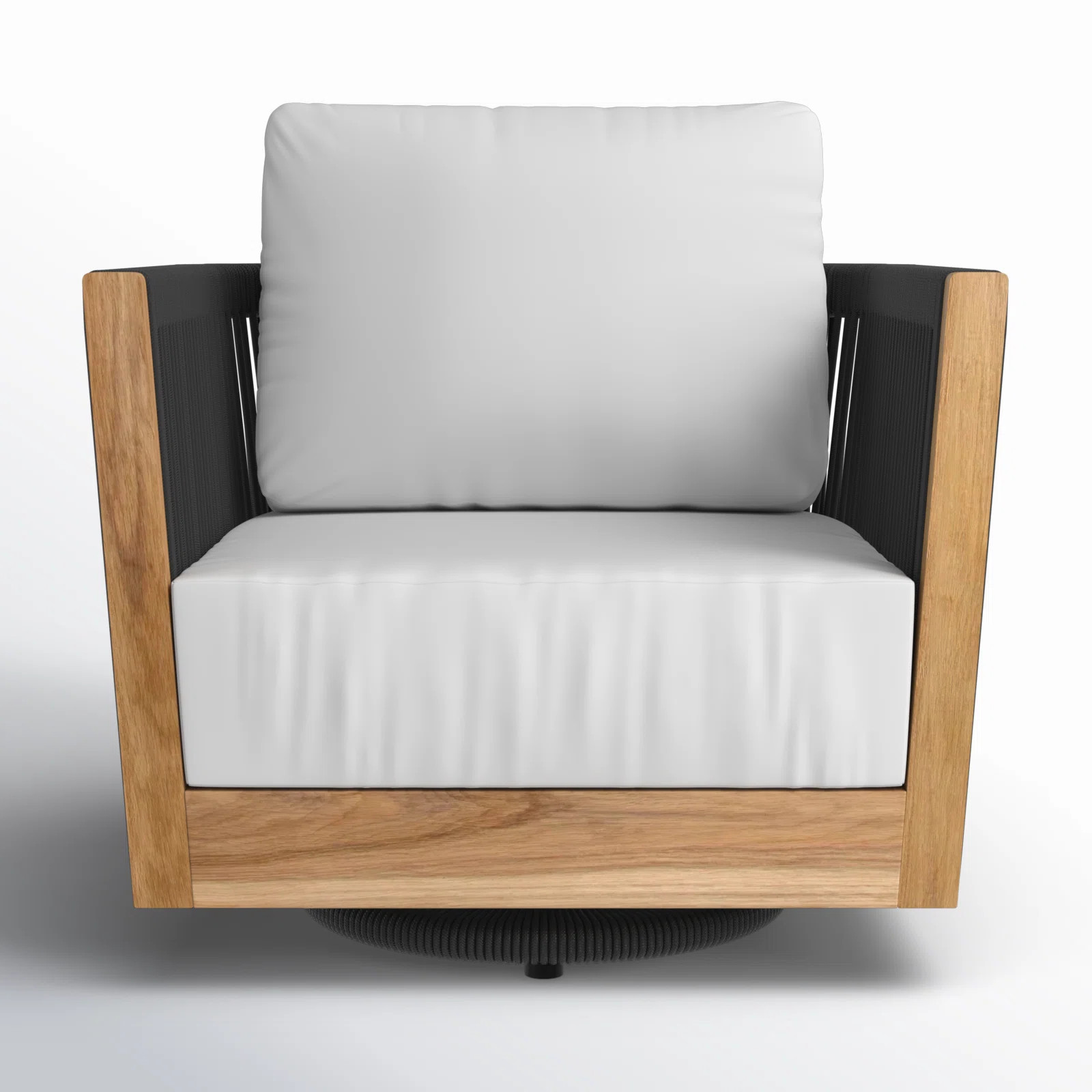 Aniston Teak Swivel Patio Chair with Sunbrella\u00ae Cushions | Wayfair North America