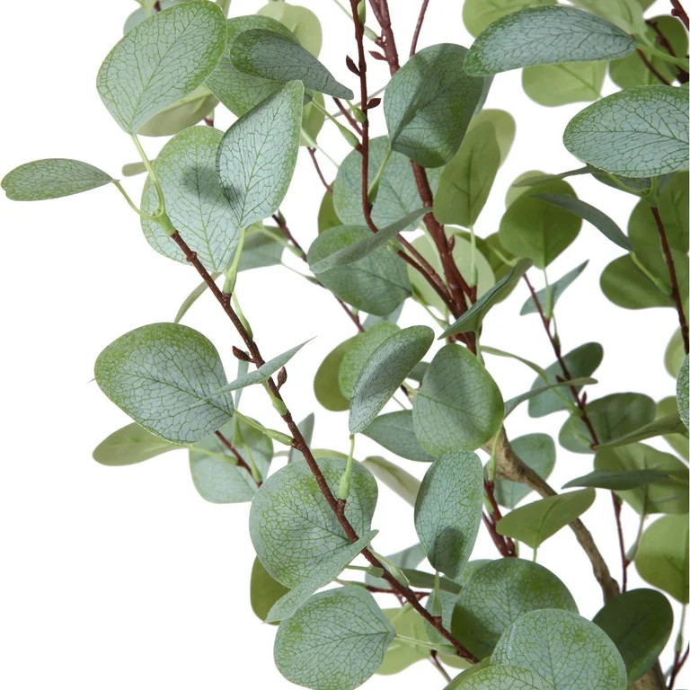5FT Artificial Eucalyptus Silk Plants in Pot, Faux Plastic Eucalyptus Tree with Durable Plastic T... | Walmart (US)