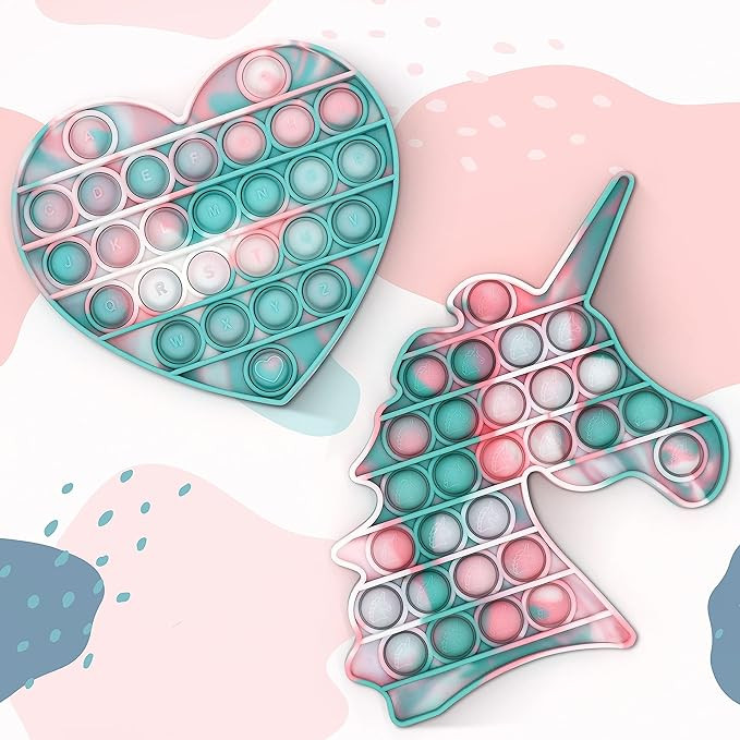 BPA Free Pop Fidget Toy ,Unicorn Pushing It Bubble Sensory Fidget Toys for Anxiety & Stress Relie... | Amazon (US)