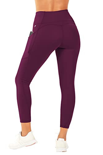 Fabletics Women's Oasis PureLuxe High-Waisted 7/8 Legging, Workout, Yoga, Light Compression, Buttery Soft, XXS, Purple | Amazon (US)
