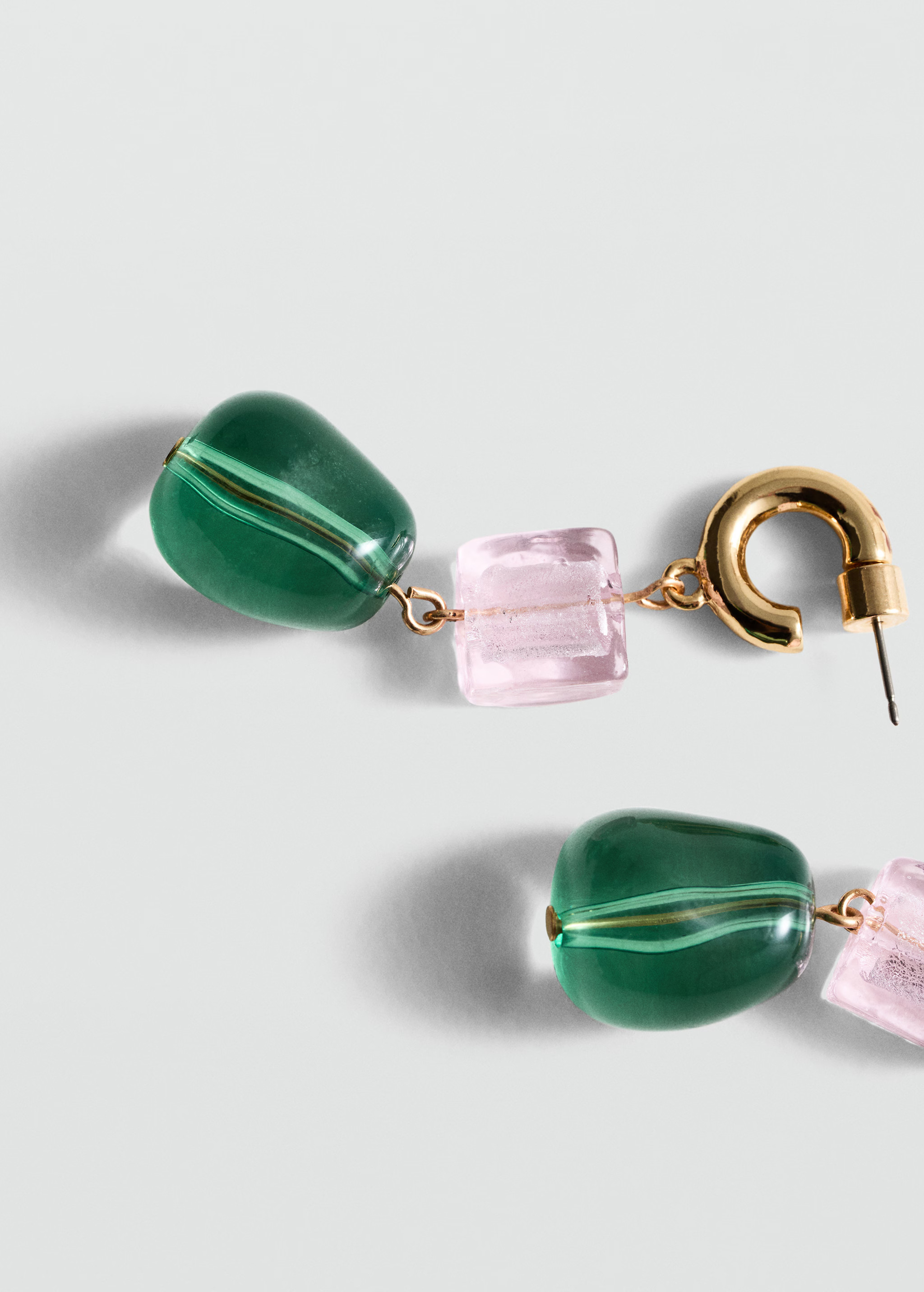 Combined crystal earrings - Woman | MANGO United Kingdom | MANGO (UK)