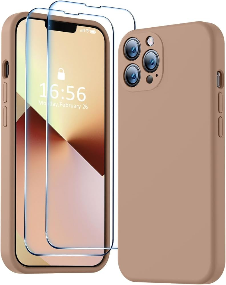 BossKiss Compatible with iPhone 13 Pro Case, Premium Silicone Upgraded [Camera Protection] [2 Scr... | Amazon (US)