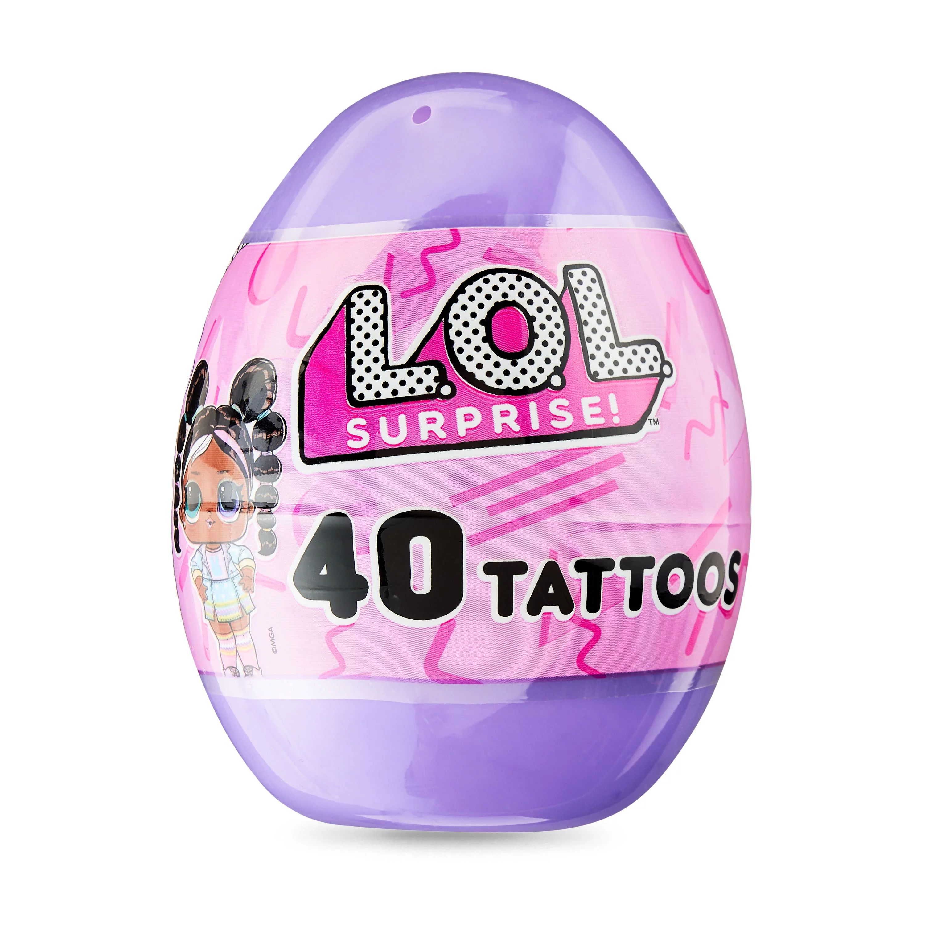 Way To Celebrate LOL Surprise Jumbo Plastic Egg, 40 Tattoos, Temporary, Easter, Pink | Walmart (US)