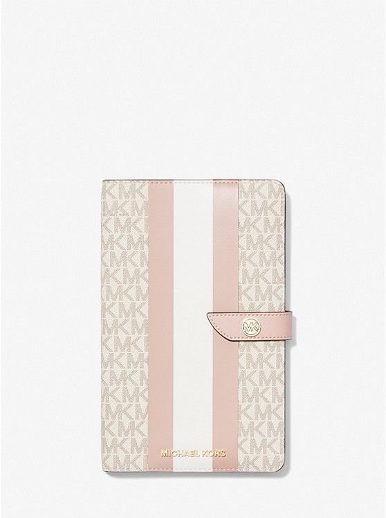 Medium Logo Stripe Notebook | Michael Kors US
