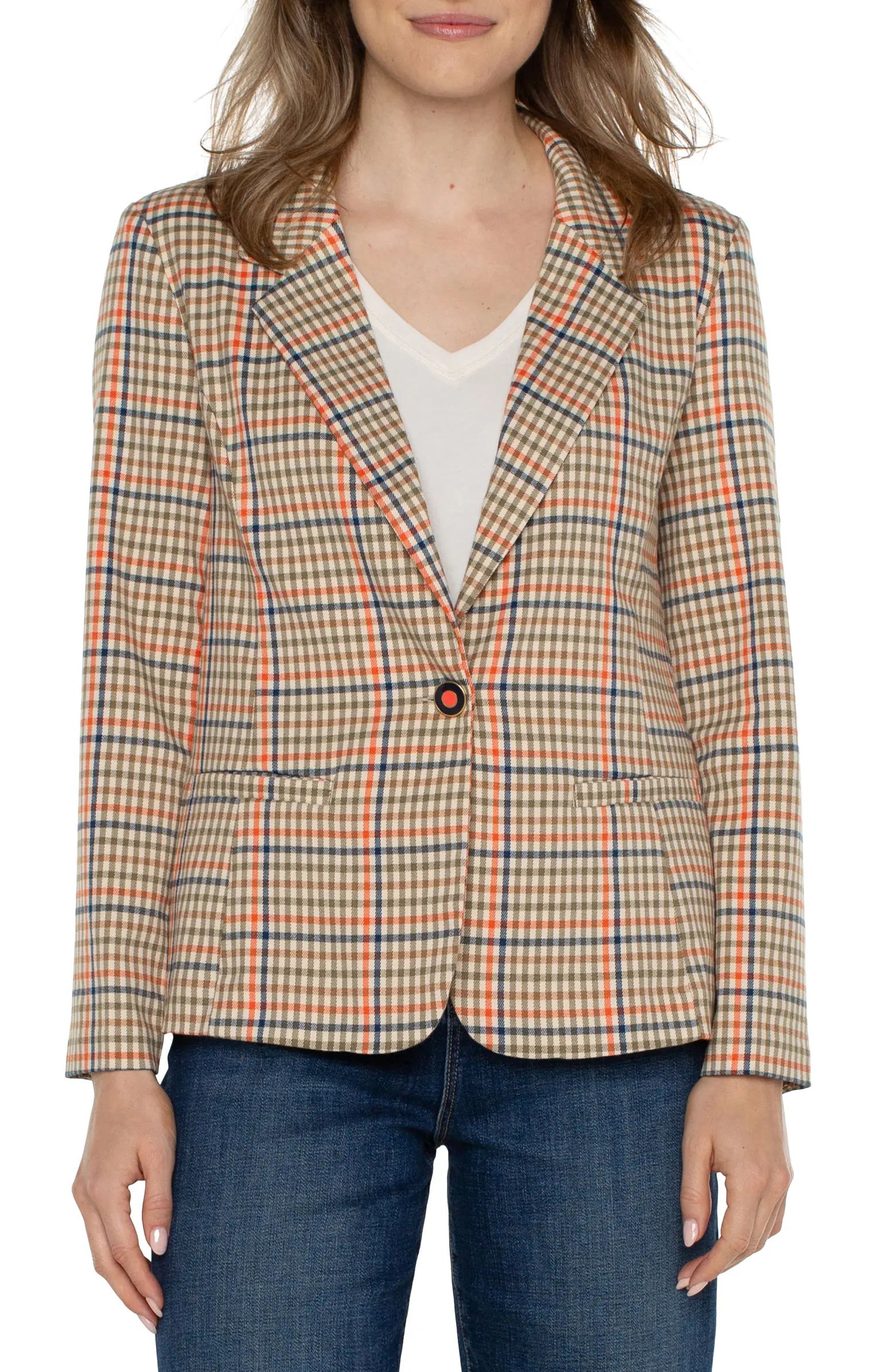 Liverpool Los Angeles Plaid Blazer | Nordstrom | Nordstrom