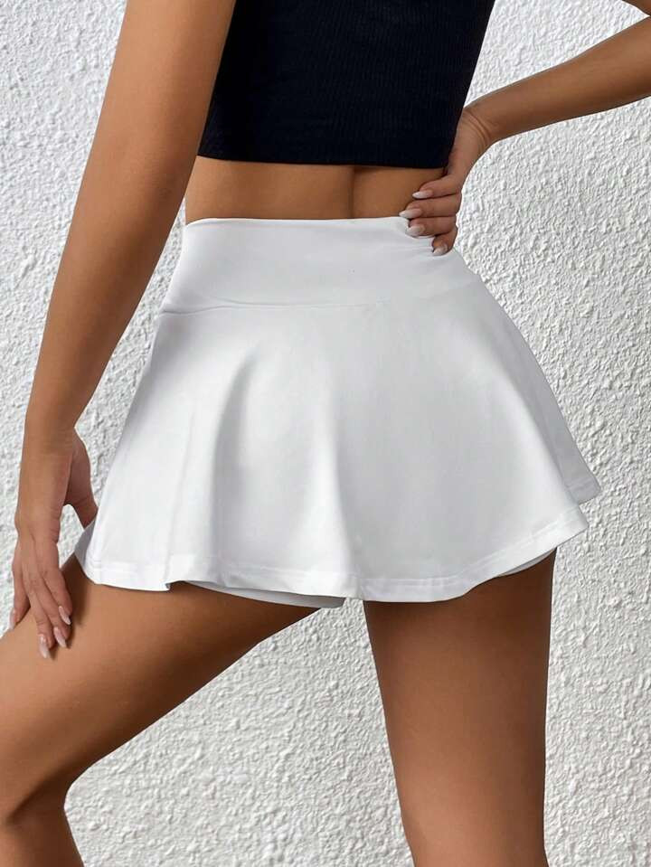 SHEIN EZwear Wideband Waist 2 In 1 Skort | SHEIN