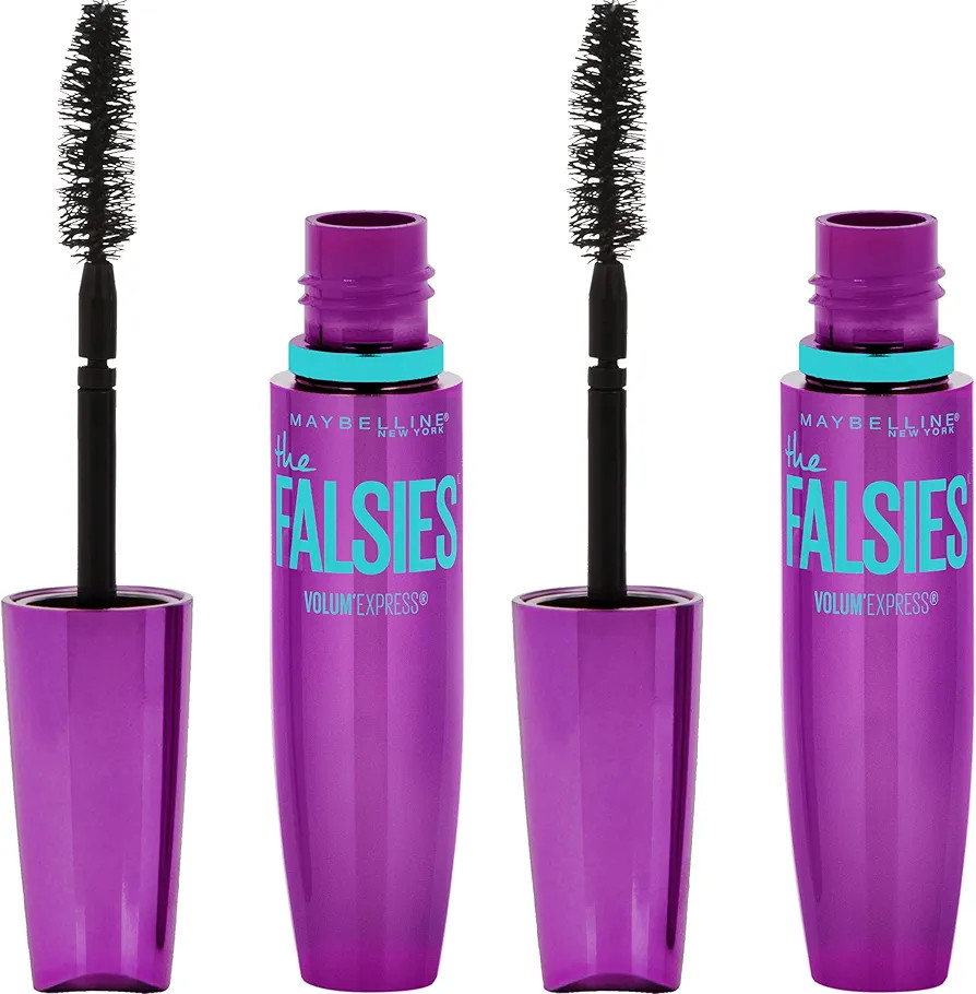 Maybelline Volum' Express Falsies Volumizing, Washable Mascara, Blackest Black, 2 Count | Amazon (US)
