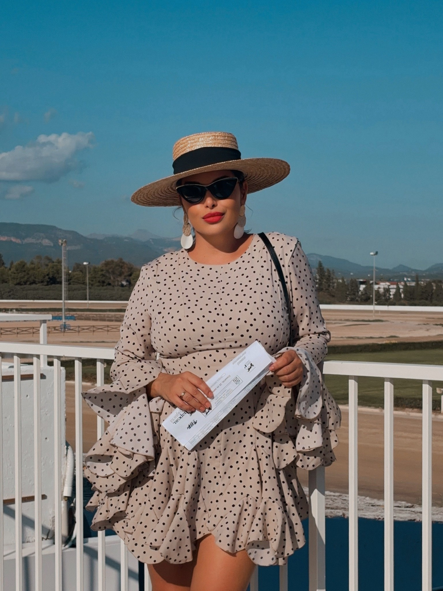 Horse race outfit