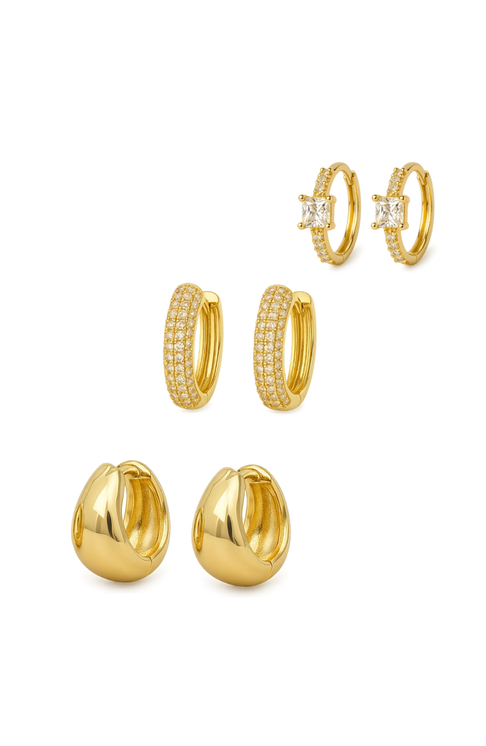 Dainty Huggie Hoop Earrings -3 Pairs | Nordstrom