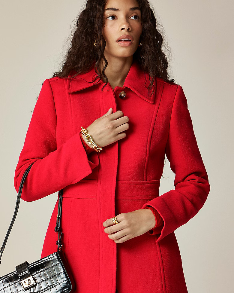 New lady day topcoat in Italian double-cloth wool blend | J. Crew US