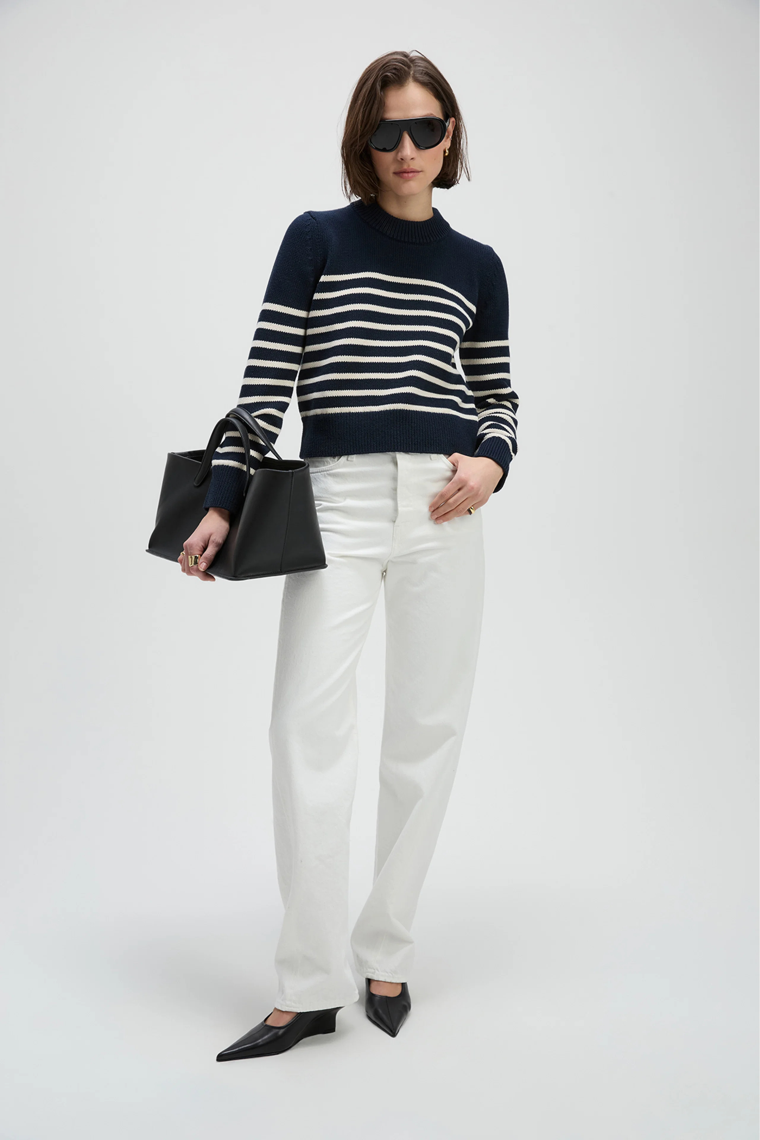 The Favorite Crew in Navy & Cream Stripe | Sold Out NYC