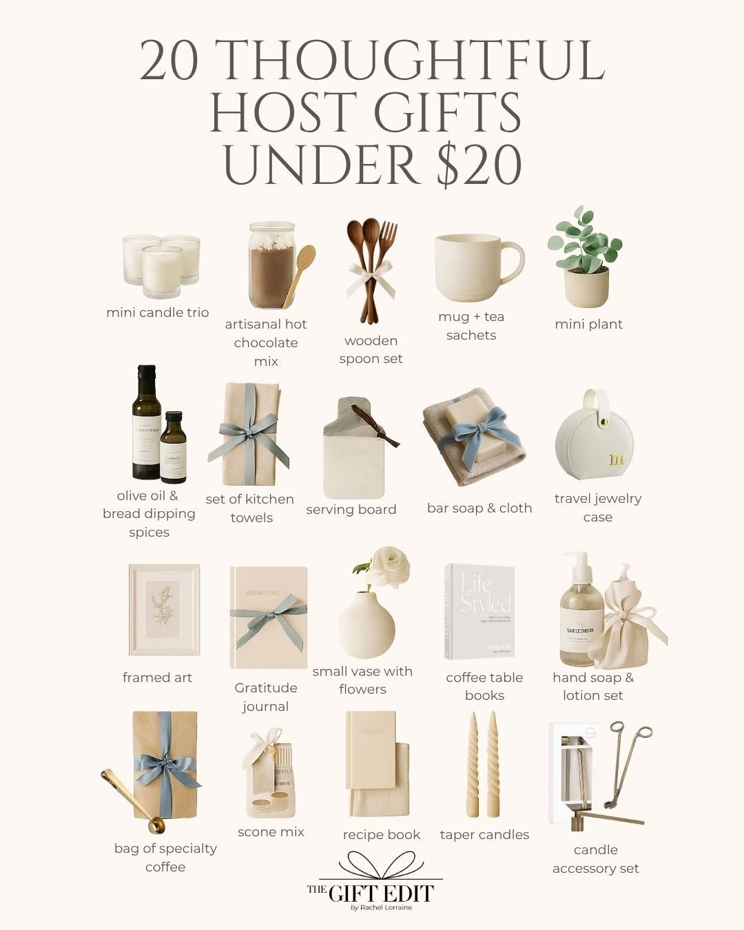 Thoughtful Host & Hostess Gifts Under $20 🤍✨
If you’re looking for meaningful but budget-friendly gift ideas, this curated list is full of stylish, practical favorites perfect for holiday parties, housewarmings, and just because. From elevated kitchen essentials to cozy home touches and small luxuries, these gifts feel elevated without the higher price tag.

You can use this as inspiration or shop all the ideas linked below. 🎁

#LTKHoliday #LTKFindsUnder50 #LTKGiftGuide