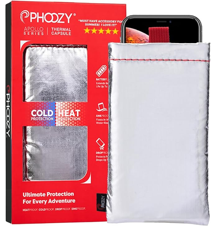 PHOOZY Thermal Phone Case for Cold Weather | Insulated Phone Pouch Extends Battery Life 3X | Snow... | Amazon (US)