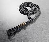 Raven Skull Mala Necklace or Bracelet, Black Mala, Prayer Beads, Tassel Necklace, Skull Necklace, Bi | Amazon (US)