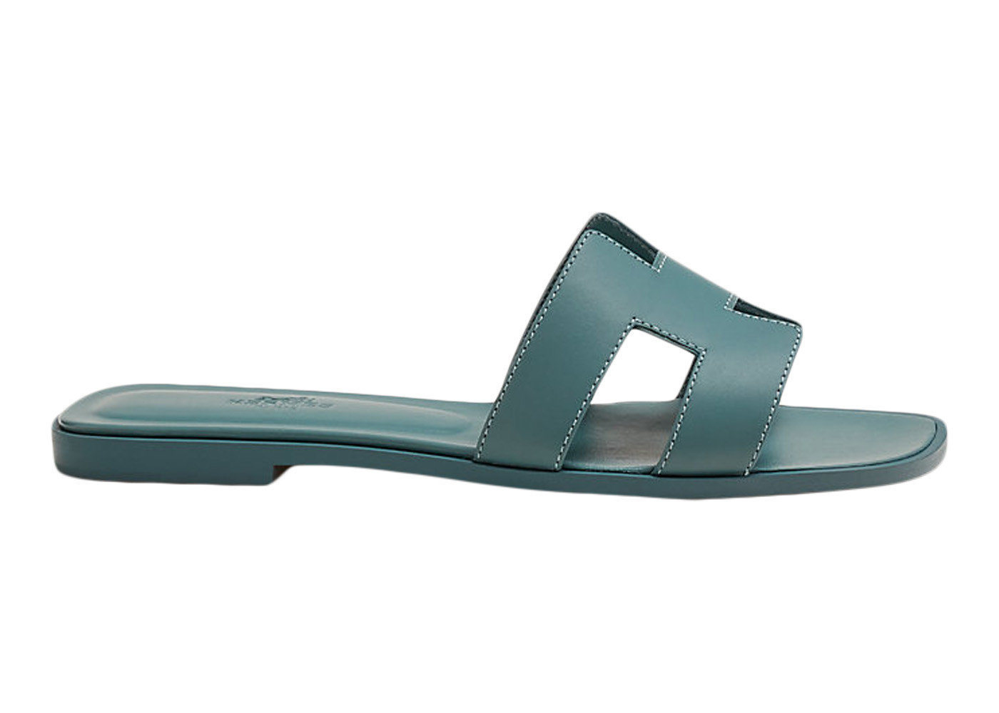 Women's Hermes Oran Sandal Box Calfskin Leather Sneakers in Bleu Pinede | StockX