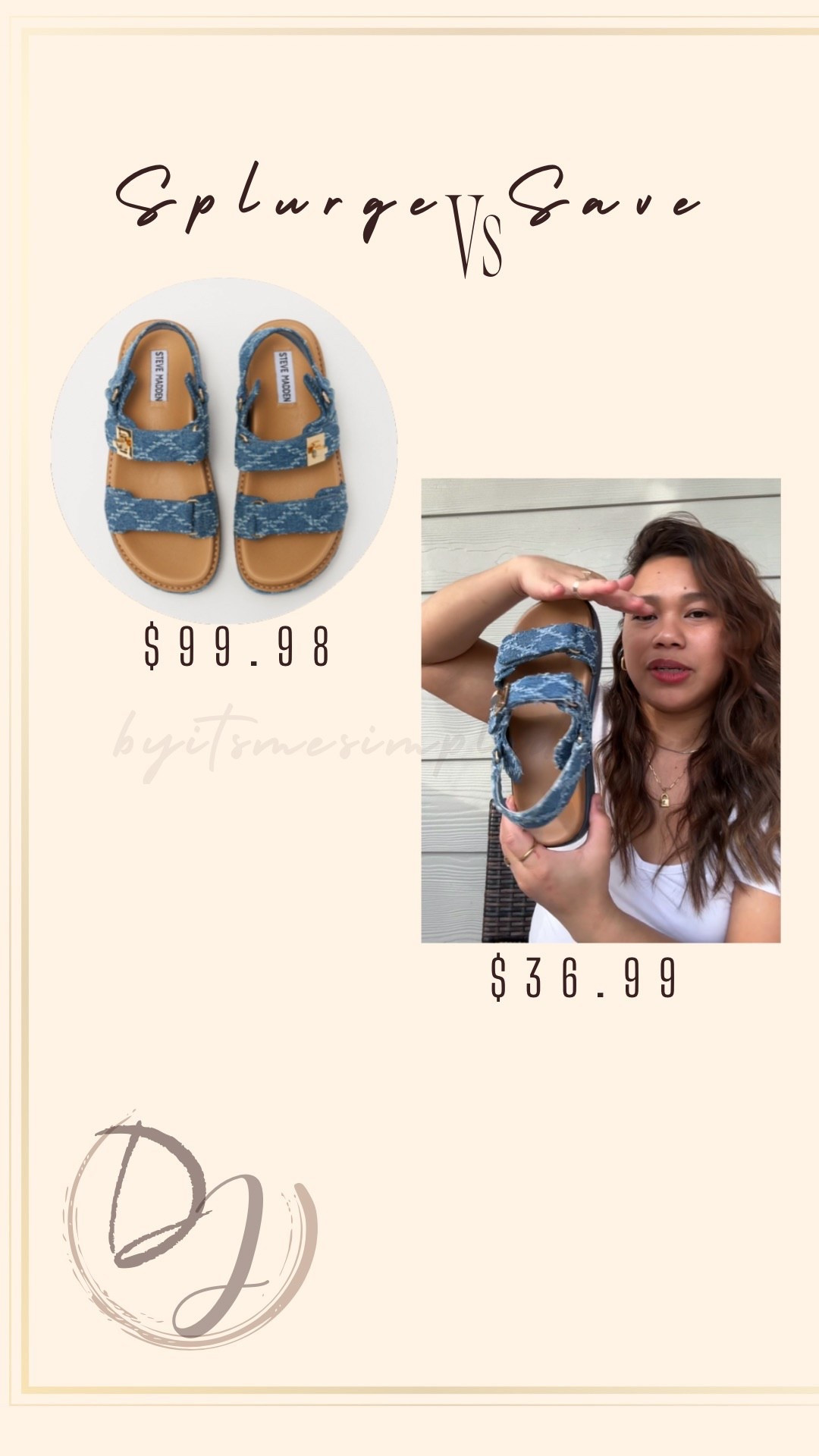 Splurge or Save? 👀

If you’ve been eyeing the splurge sandals but can’t find your size, here’s a look-for-less option with the same style and color! ✨

My save version is still available and has all the sizes in stock. They’re also super comfy, and honestly they look so similar to the splurge pair. 🤭

Would you splurge or save?

#LTKSeasonal #LTKSpringSale