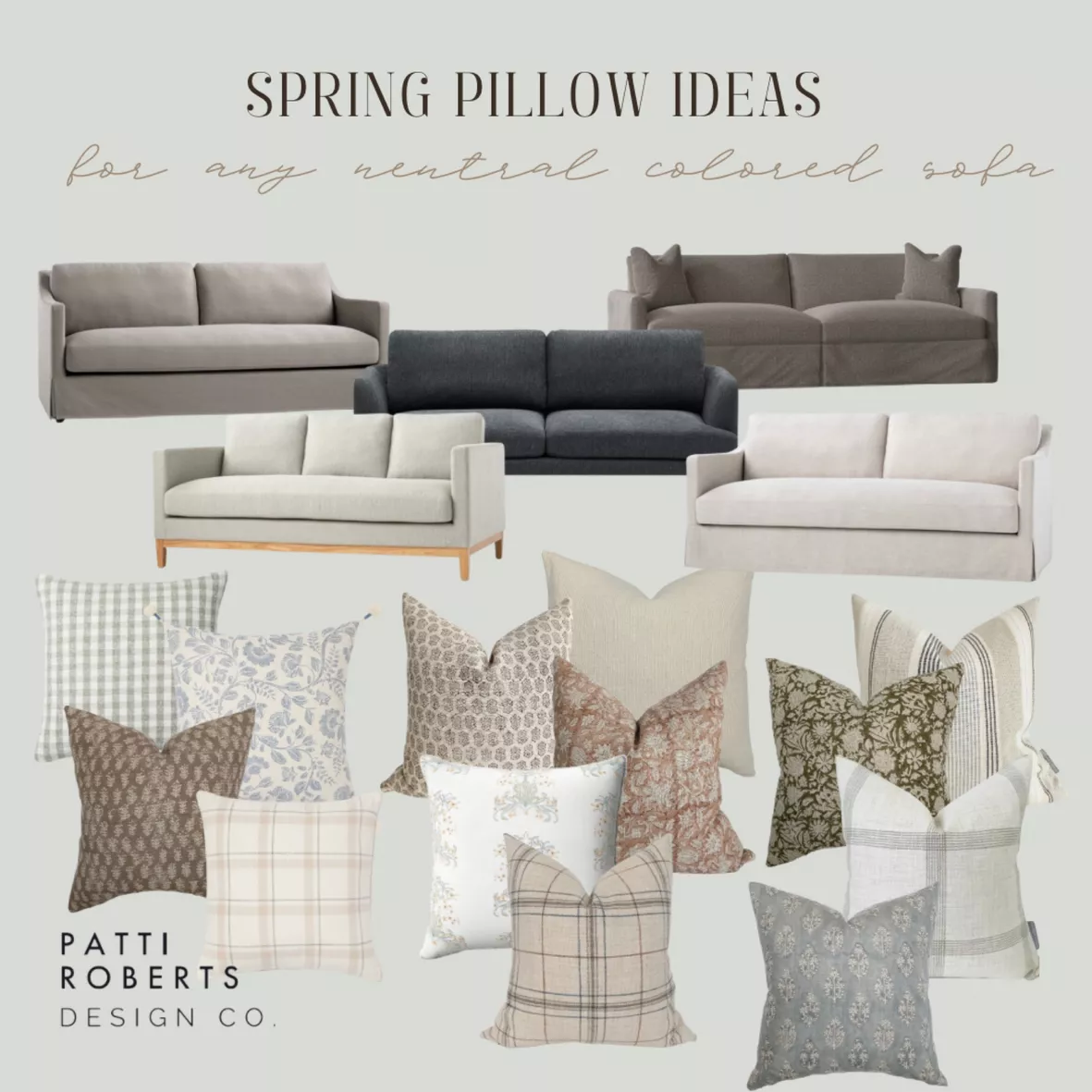 Shop pillows for gray couch on LTK  Grey couch living room, Grey sofa  living room, Throw pillows living room