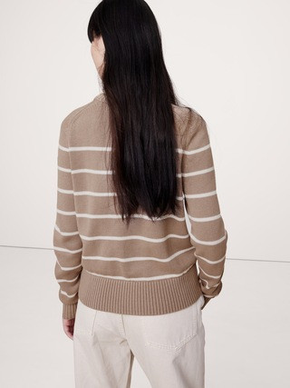 Cotton-Silk Crew-Neck Sweater | Banana Republic (US)