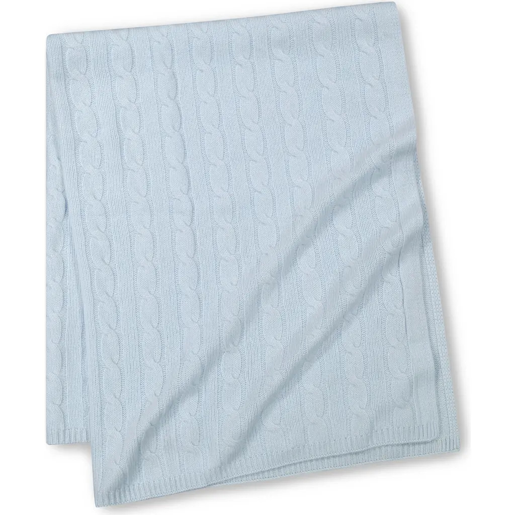 Sofia Cashmere Cable Knit Cashmere Baby Blanket in Blue at Nordstrom | Nordstrom