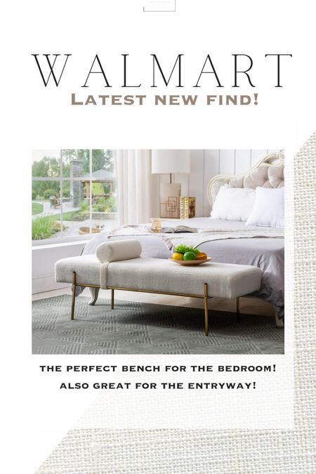 Loving this new upholstered bench find from Walmart!

Boucle bench, Sherpa bench, end of bed bench, entryway bench, bedroom furniture, living room furniture, white furniture, neutral furniture, Walmart home

#LTKHome #LTKStyleTip #LTKxWalmart