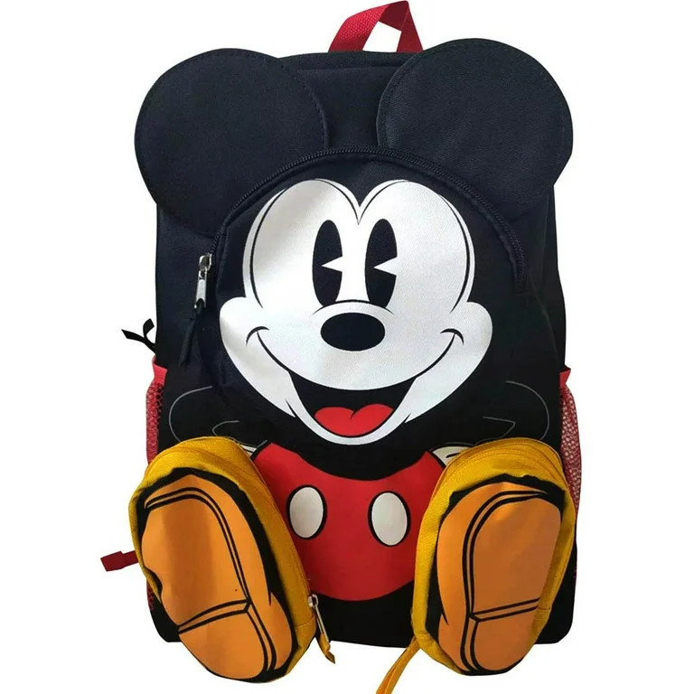 Mickey Front Body 16" Backpack with 3D 3 Zipper Pockets - Walmart.com | Walmart (US)