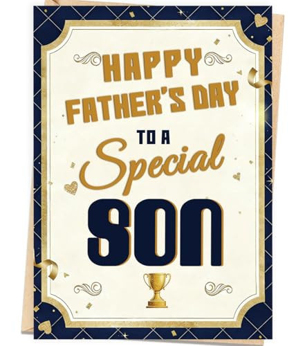 Asmallgf Happy Father's Day Card for Special Son | For Father's Day Celebration | Great Gift for a Loving Son | Special Fathers Day Card form Dad Mom | Amazon (US)