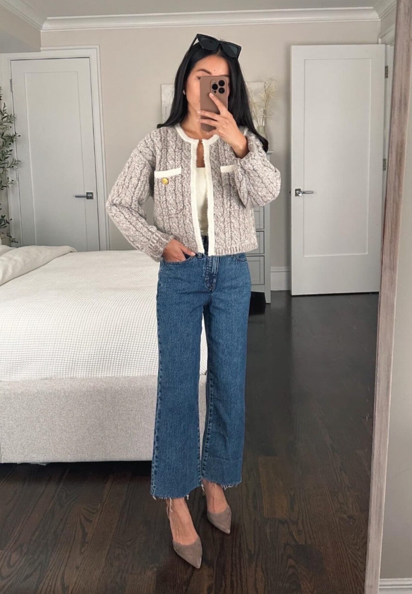 J Crew petite Black Friday picks are linked! 

This is a chunky, cropped cardigan jacket that's thick in weight. The balloon sleeves also add to the relaxed vibe, compared to the slim  

• Cable-knit sweater lady jacket in size XXS
• Slim wide-leg jean in beach way wash size 24P
• Ann Taylor suede straight heel slingback pumps size 5

#petite fall outfits Black Friday cyber Monday sales

#LTKSeasonal #LTKHoliday #LTKCyberWeek