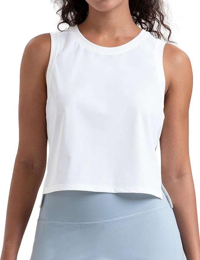 Colorfulkoala Women's Breezy Mesh Back Muscle Tank Loose Fit Workout Tops | Amazon (US)