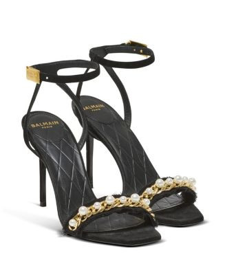 Balmain Women's PB Sandals in Suede Leather  | Bloomingdale's Sale Shoes Shoes | Bloomingdale's (US)