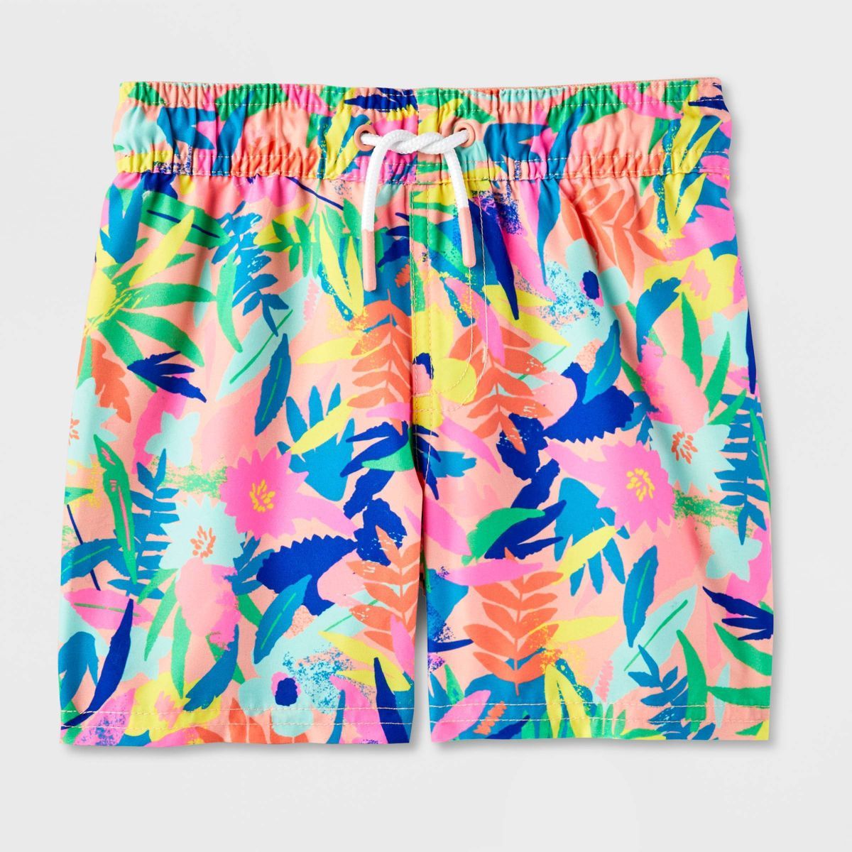 Boys' Tropical Print Adaptive Swim Trunks - Cat & Jack™ | Target