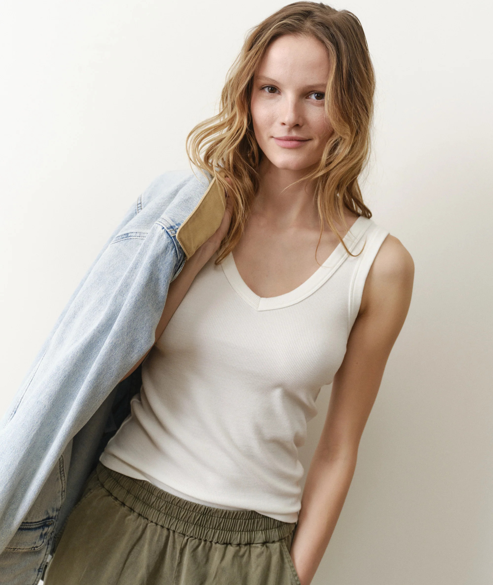 Lexi Rib V-Neck Tank | Marine Layer