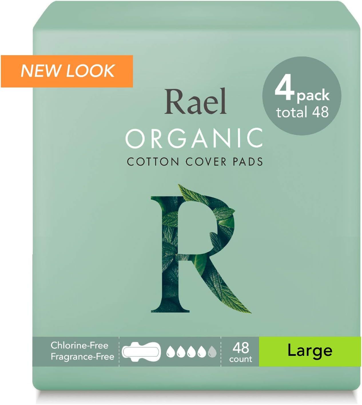 Rael Certified Organic Cotton Menstrual Large Pads - Ultra Thin Natural Sanitary Napkins with Win... | Amazon (US)