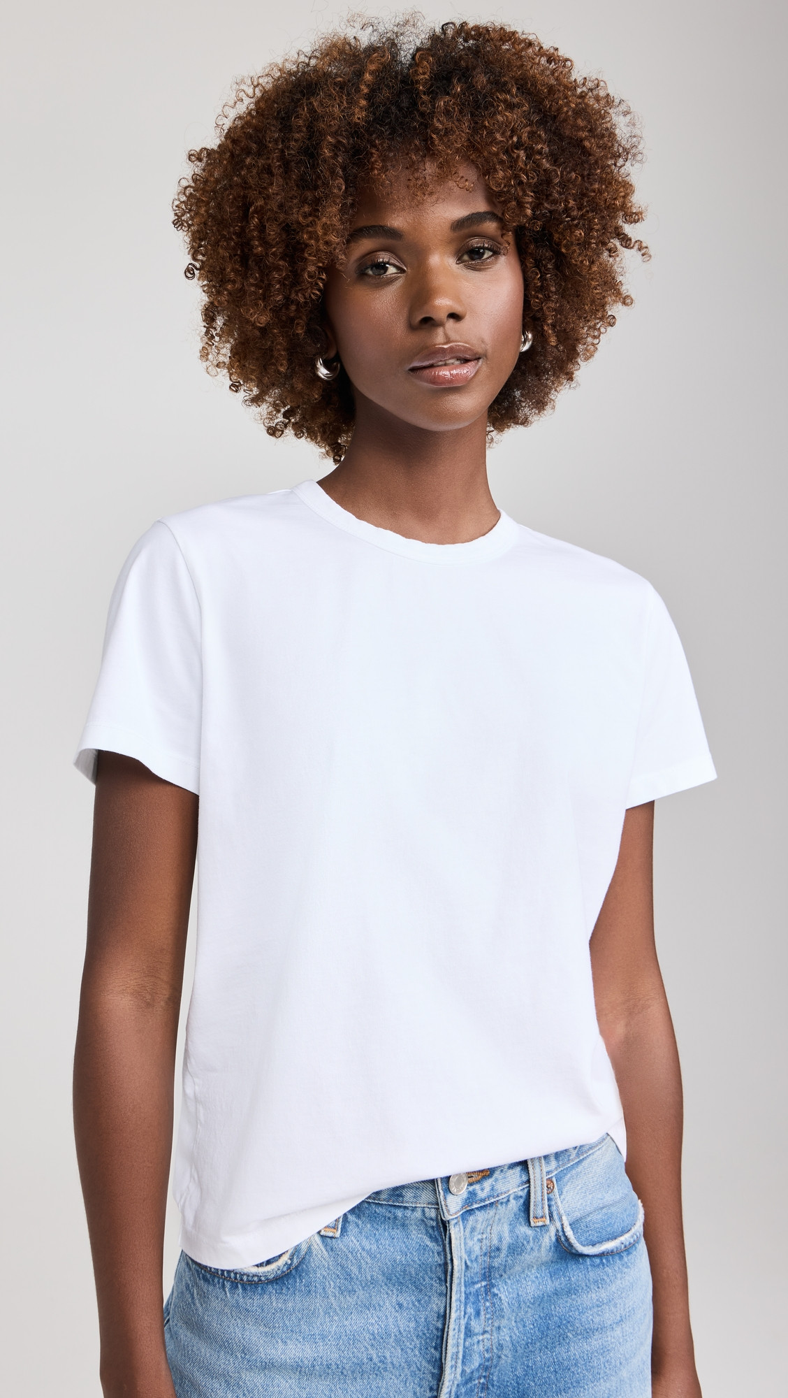 Madewell Perfect Crewneck Tee Jet Black XXS | Shopbop