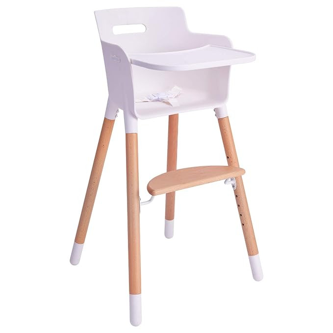 Baby High Chair, Wooden High Chair with Removable Tray and Adjustable Legs for Baby/Infants/Toddl... | Amazon (US)