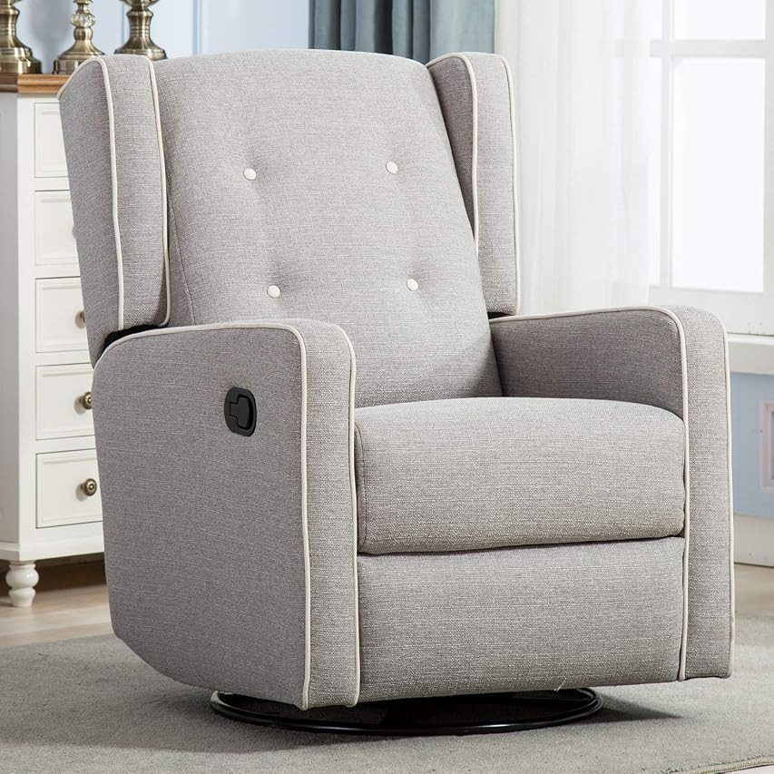 Evolur Raleigh Basic Glider, Recliner and Rocker in Grey | Amazon (US)