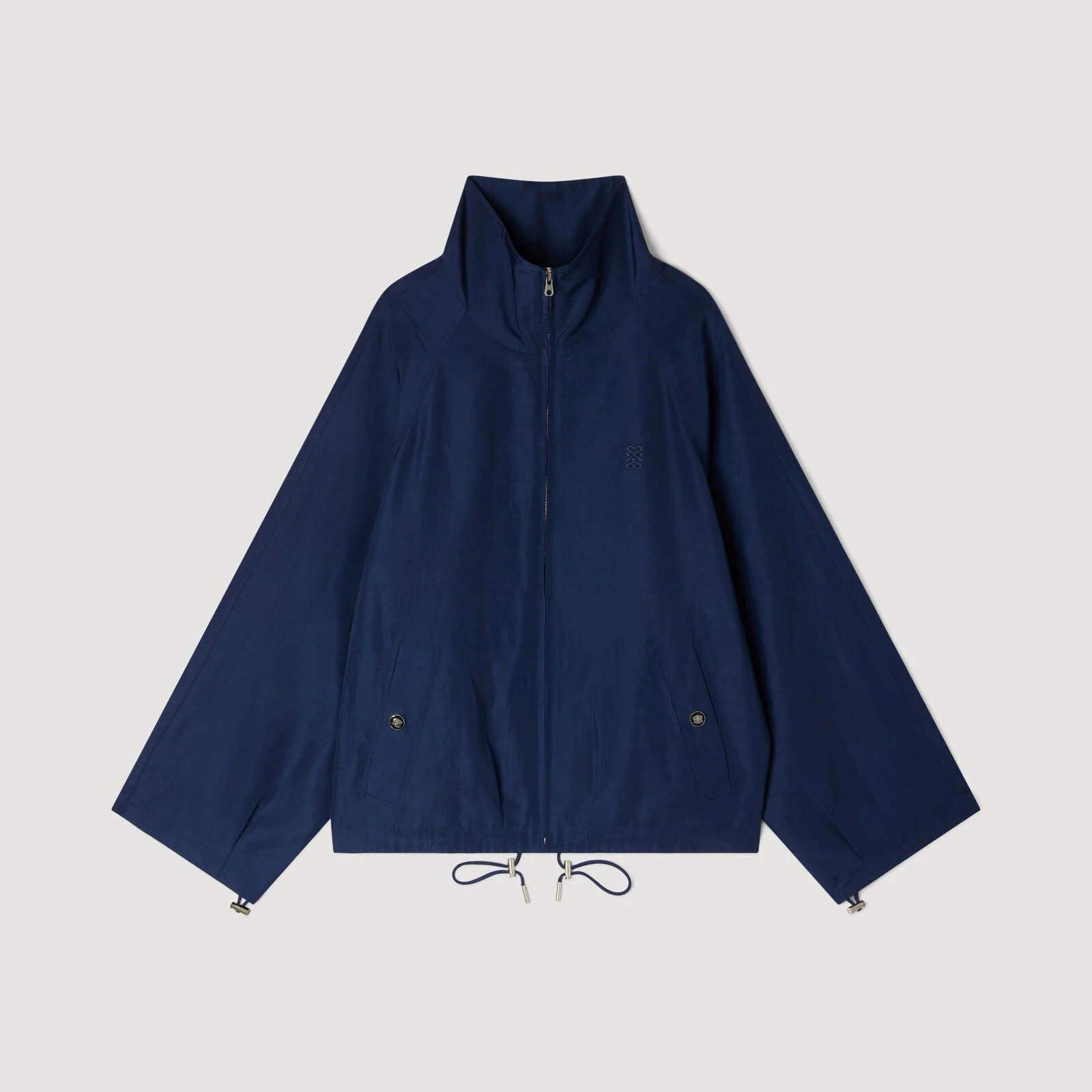Embroidered collar oversized jacket | Sandro US | Sandro-Paris US