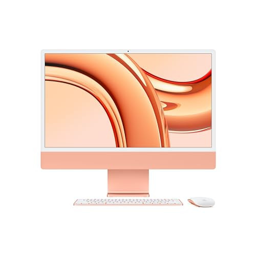 Apple 2023 iMac All-in-One Desktop Computer with M3 chip: 8-core CPU, 10-core GPU, 24-inch Retina Display, 8GB Unified Memory, 256GB SSD Storage, Matching Accessories. Works with iPhone/iPad; Orange | Amazon (US)