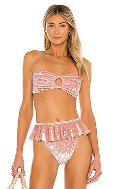 Montce Swim Tori Bandeau Top in Pink Crushed from Revolve.com | Revolve Clothing (Global)