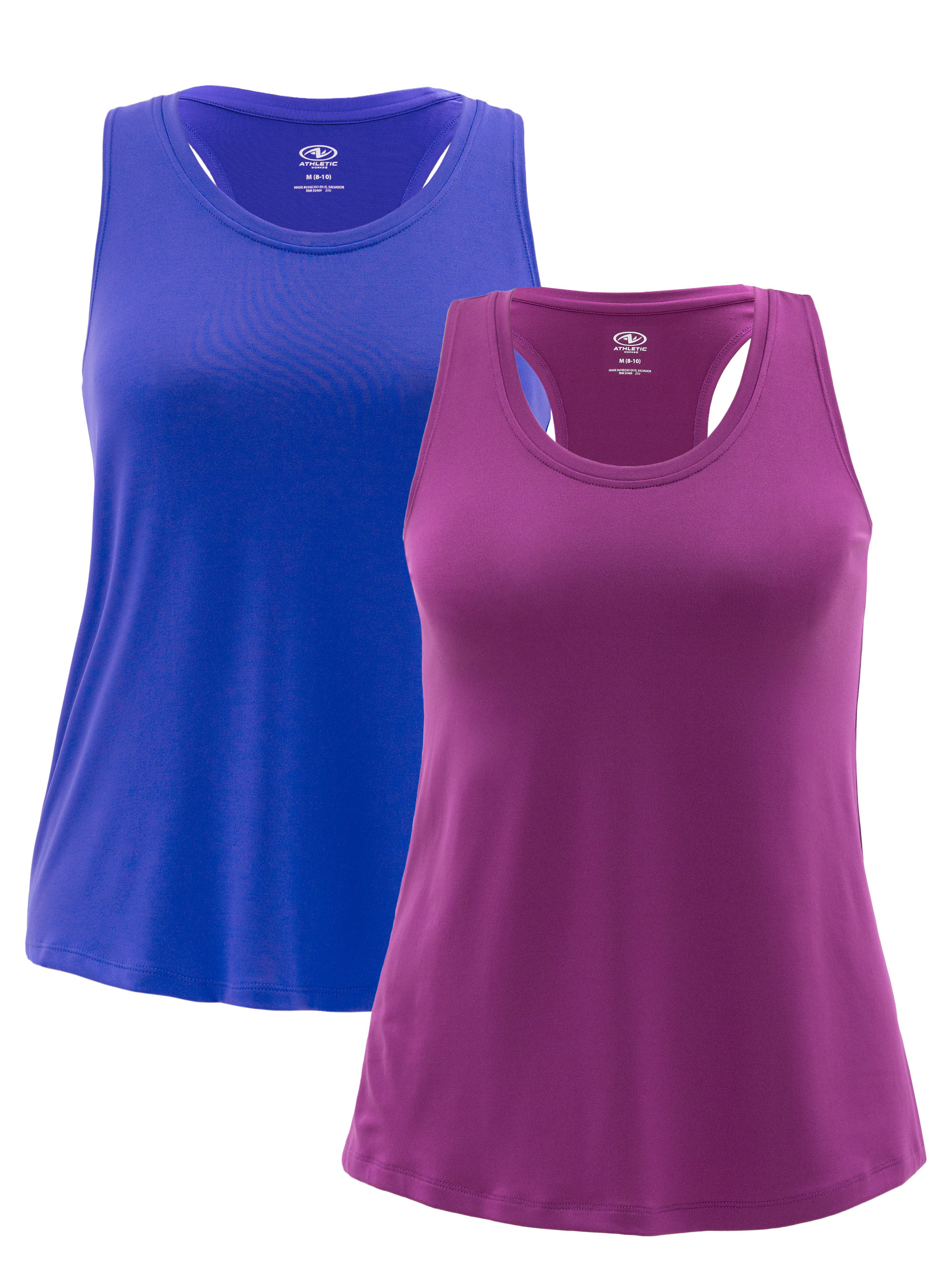 Athletic Works Women's Core Active Racerback Tank Top, 2-Pack | Walmart (US)