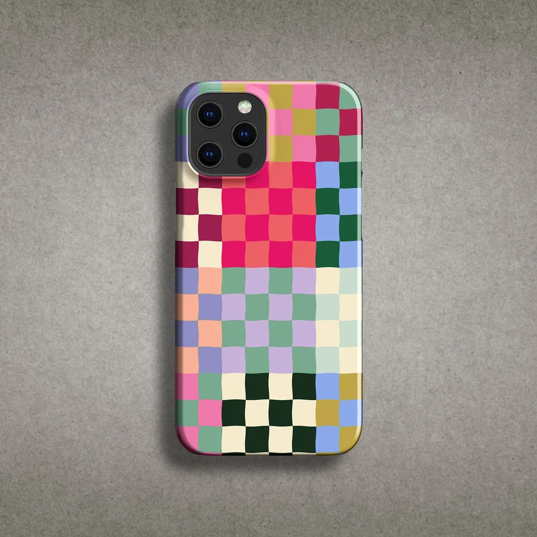 Designer Colorful Checkerboard Phone Case - For Apple iPhone 15 Pro Max MagSafe iPhone 14 Pro Max... | Etsy (US)